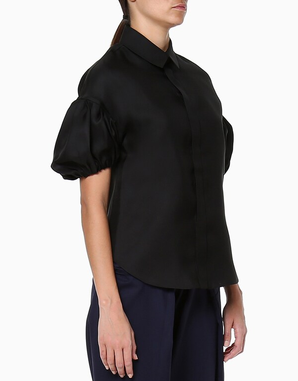 Black Puffy Sleeve Shirt