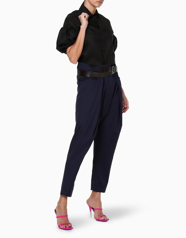 Black Puffy Sleeve Shirt