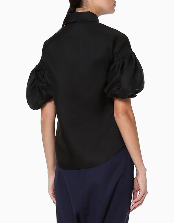 Black Puffy Sleeve Shirt