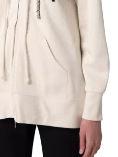 هودي بسحاب مزين بتطريز شجرة نخيل