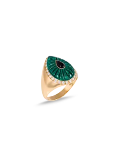 خاتم خنصر مرصع بالألماس من تشكيلة بوند ستريت | ذهب أصفر عيار 18 قيراط