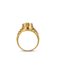 Gold-Plated Crysta Heart Ring
