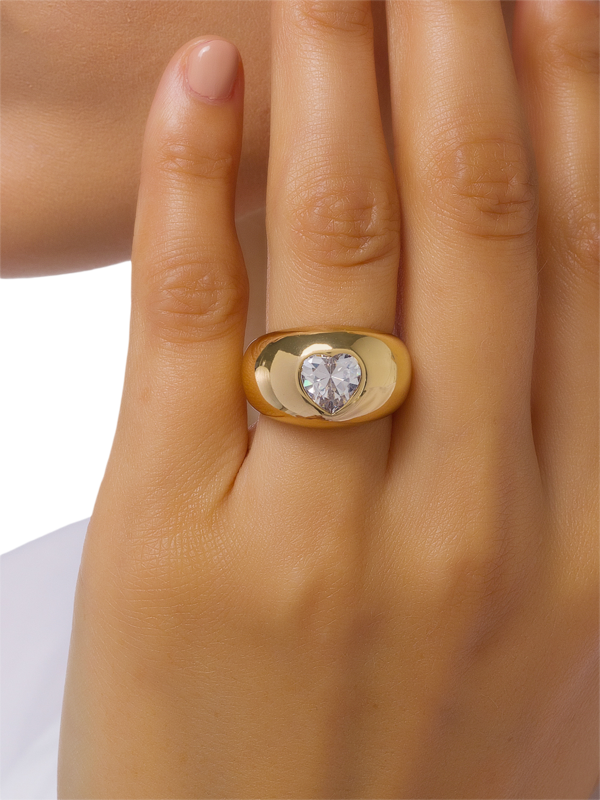 Crystal Signet Ring