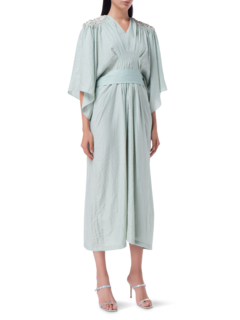 Green Caftan w/ Embroidered shoulders