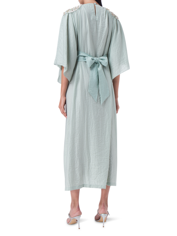 Green Caftan w/ Embroidered shoulders