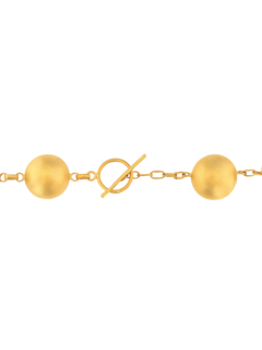 Gold-Plated Silver Beaded Necklace