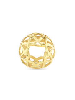 Handmade Gold Arabesque Sphere Ring