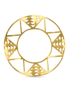 Gold-Plated Silver Carved Tanora Bangle