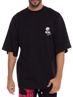 Oversized Crewneck T-Shirt with Rick and Morty Print