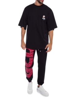 Oversized Crewneck T-Shirt with Rick and Morty Print