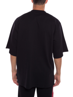 Oversized Crewneck T-Shirt with Rick and Morty Print