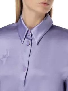 فستان راجلان مكشكش كبير الحجم من الساتان