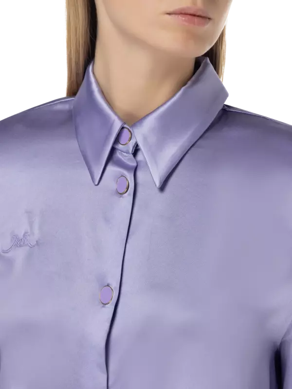 فستان راجلان مكشكش كبير الحجم من الساتان