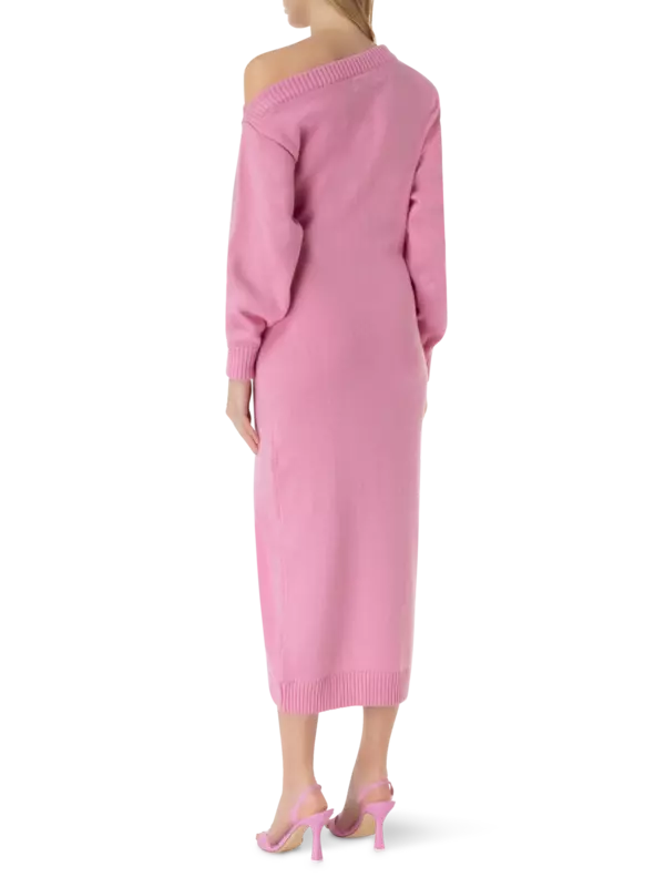 فستان كبير الحجم من الكشمير بتصميم غير متماثل