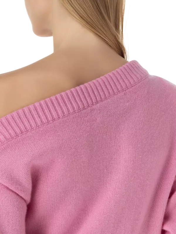 فستان كبير الحجم من الكشمير بتصميم غير متماثل