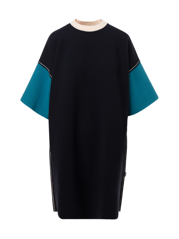 KNIT COLORBLOCK TSHIRT DRESS