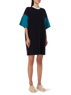 KNIT COLORBLOCK TSHIRT DRESS