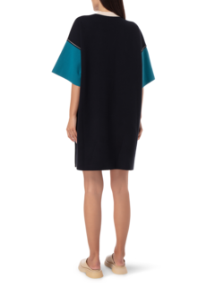 KNIT COLORBLOCK TSHIRT DRESS
