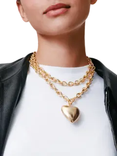 Heart And Soul Long Pendant Necklace