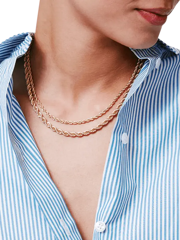 On the Ropes Duo Gold Necklace