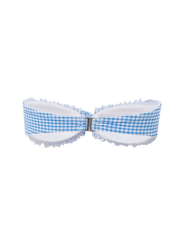 VICHY STRAPLESS BIKINI TOP