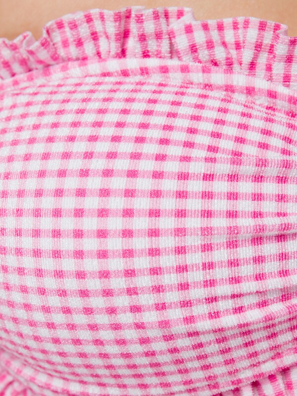 VICHY STRAPLESS BIKINI TOP