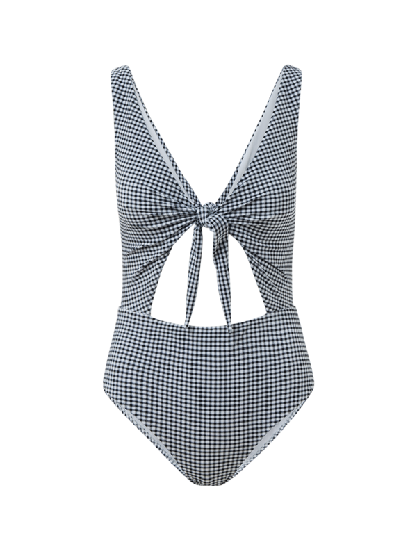 VICHY CUTOUT ONE PIECE SWIMSUIT