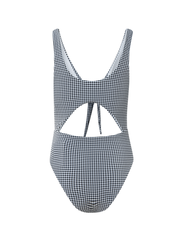 VICHY CUTOUT ONE PIECE SWIMSUIT