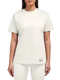 تيشيرت بقصة عادية وطبعة رسومات من قماش معاد تدويره