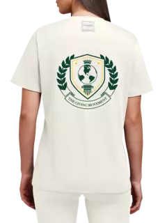 تيشيرت بقصة عادية وطبعة رسومات من قماش معاد تدويره