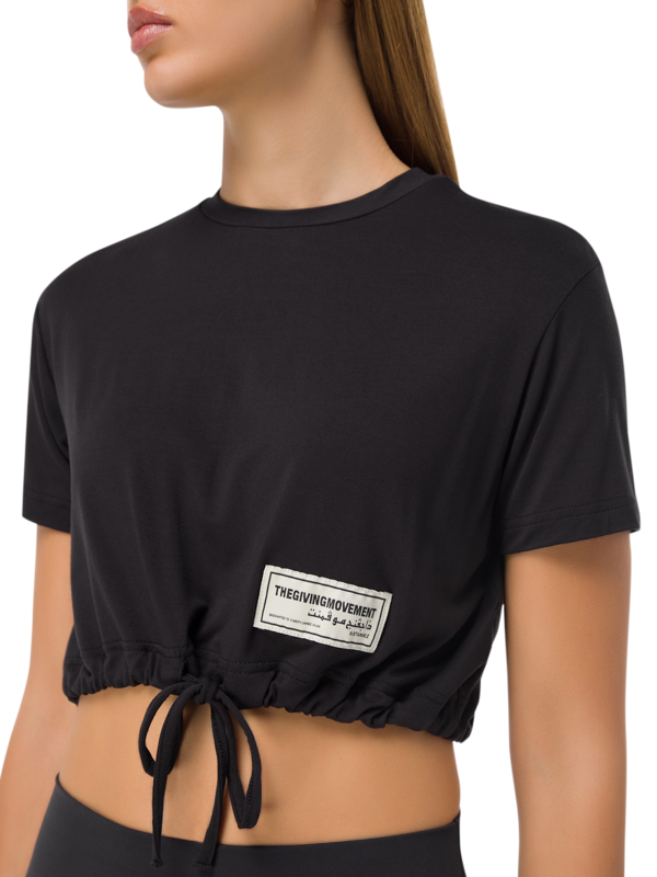 Drawcord Crop Top