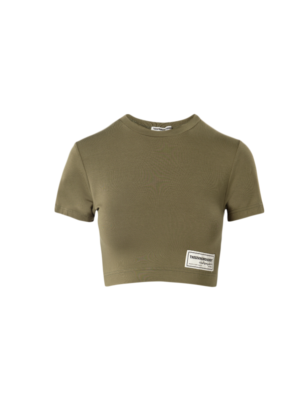 Recycled Softskin Crop Fitted T-Shirt