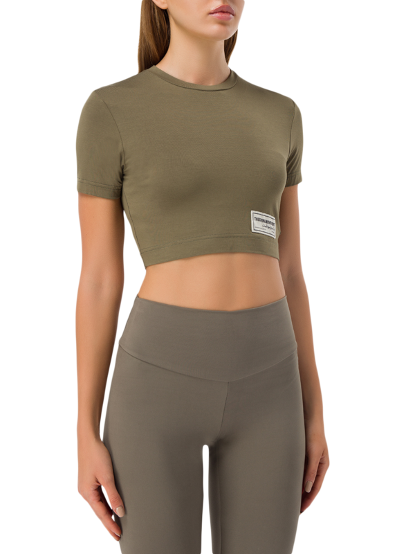 Recycled Softskin Crop Fitted T-Shirt