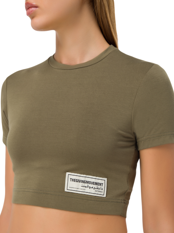 Recycled Softskin Crop Fitted T-Shirt