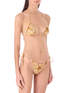 Star Sequins Beca Triangle Bikini Top