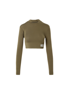 Recycled Softskin High Neck Crop Top