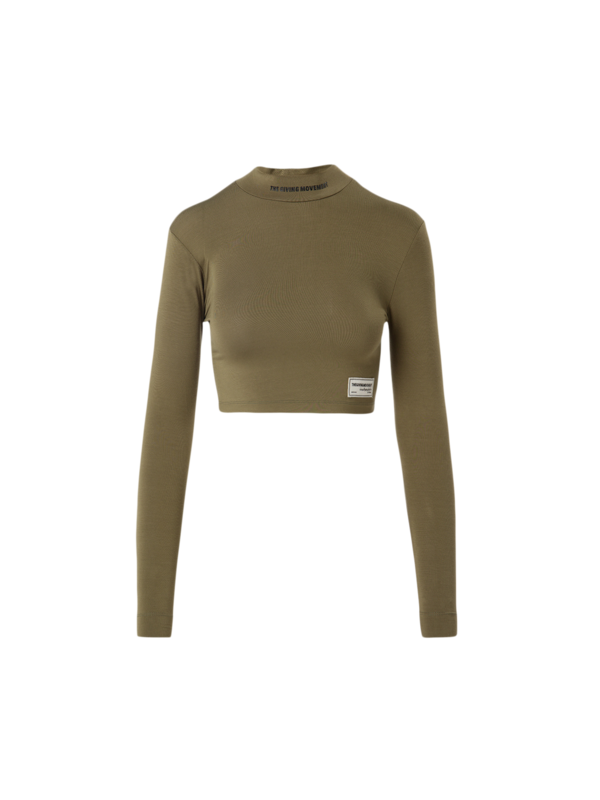 Recycled Softskin High Neck Crop Top