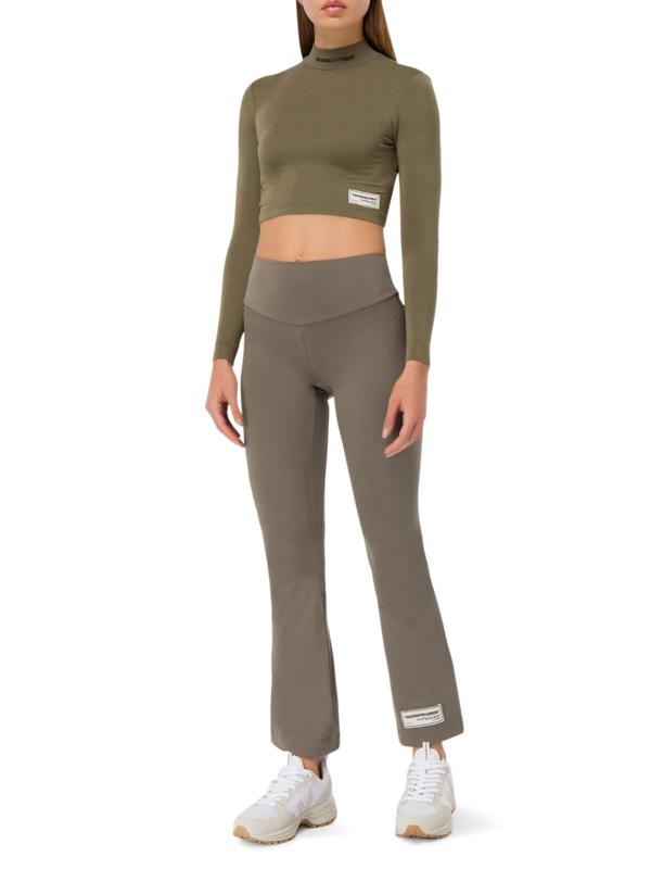 Recycled Softskin High Neck Crop Top