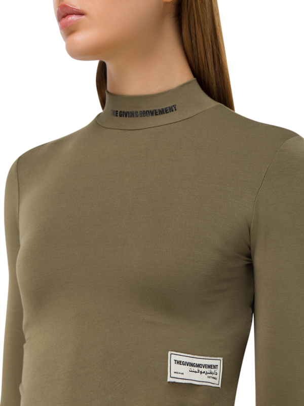 Recycled Softskin High Neck Crop Top