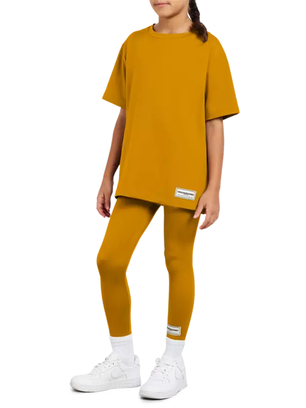 ليغينغز من قماش معاد تدويره للأطفال المراهقين