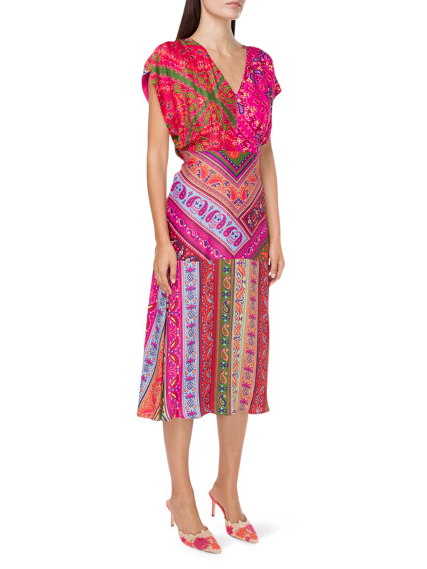 Bandana Waist Binding Midi Dress