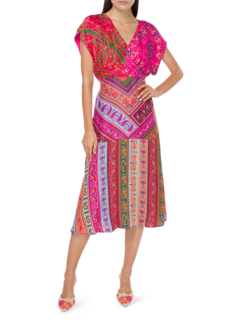 Bandana Waist Binding Midi Dress