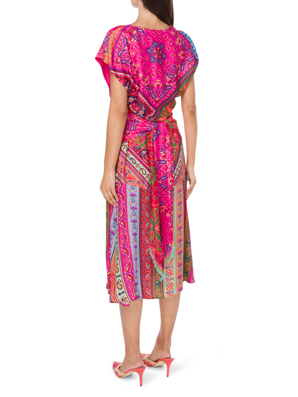 Bandana Waist Binding Midi Dress