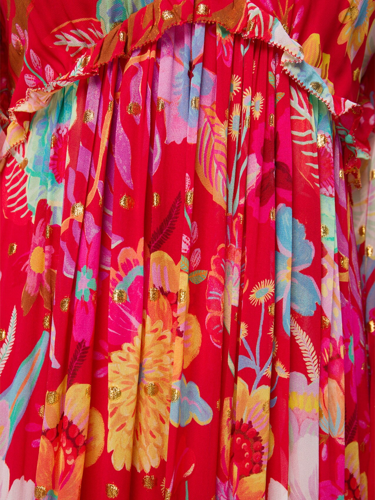 farm rio hudson floral maxi dress Embroidered Flower Top Maxi Dress by Farm Rio