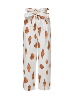 Leopard Shell Paperbag Pants