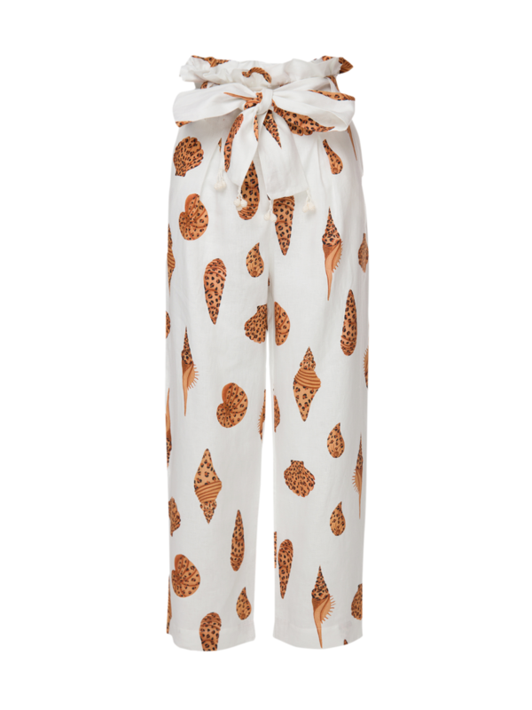 Leopard Shell Paperbag Pants