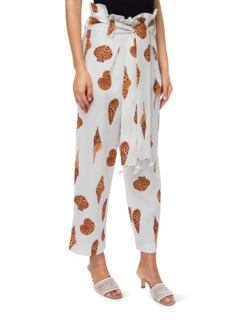 Leopard Shell Paperbag Pants