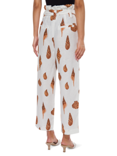 Leopard Shell Paperbag Pants