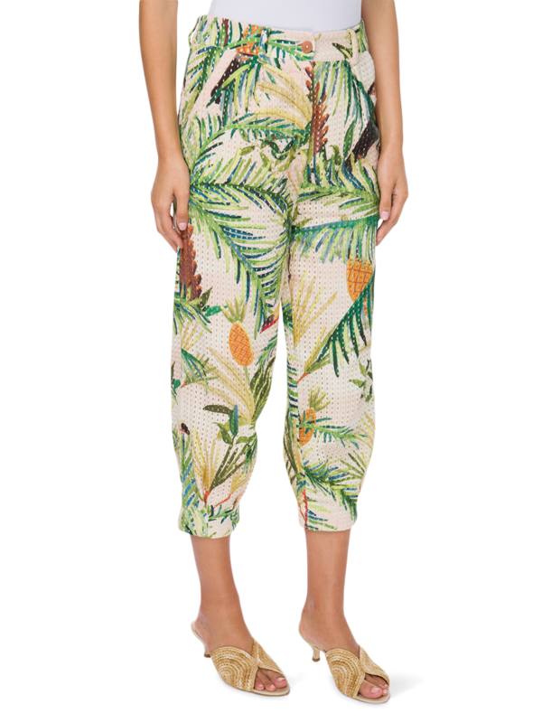 Toucan Paradise Eyelet Pants