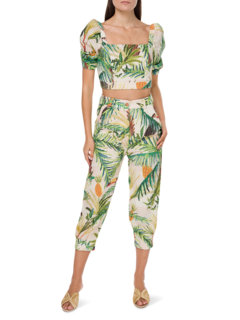 Toucan Paradise Eyelet Pants